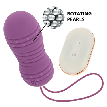 Uovo vibrante con telecomando e 7 modalità di rotazione, silicone ipoallergenico
